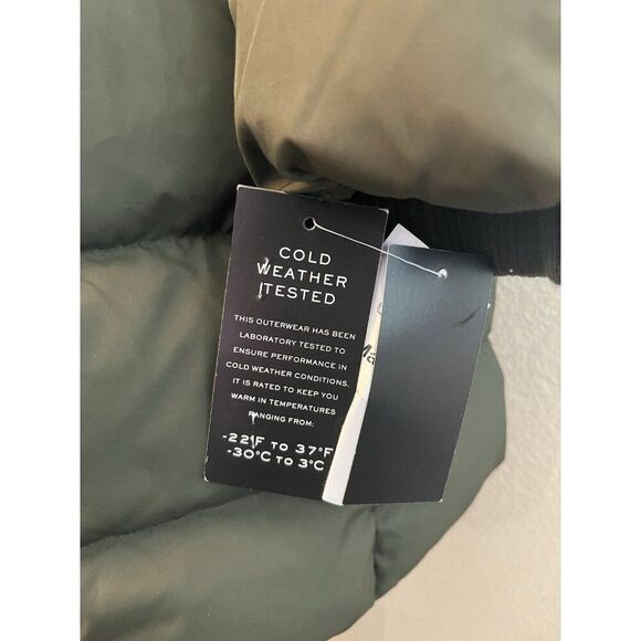 Lauren Ralph Lauren XL Green Puffer Jacket Long Coat Goose Down New with FLAW - Picture 10 of 11